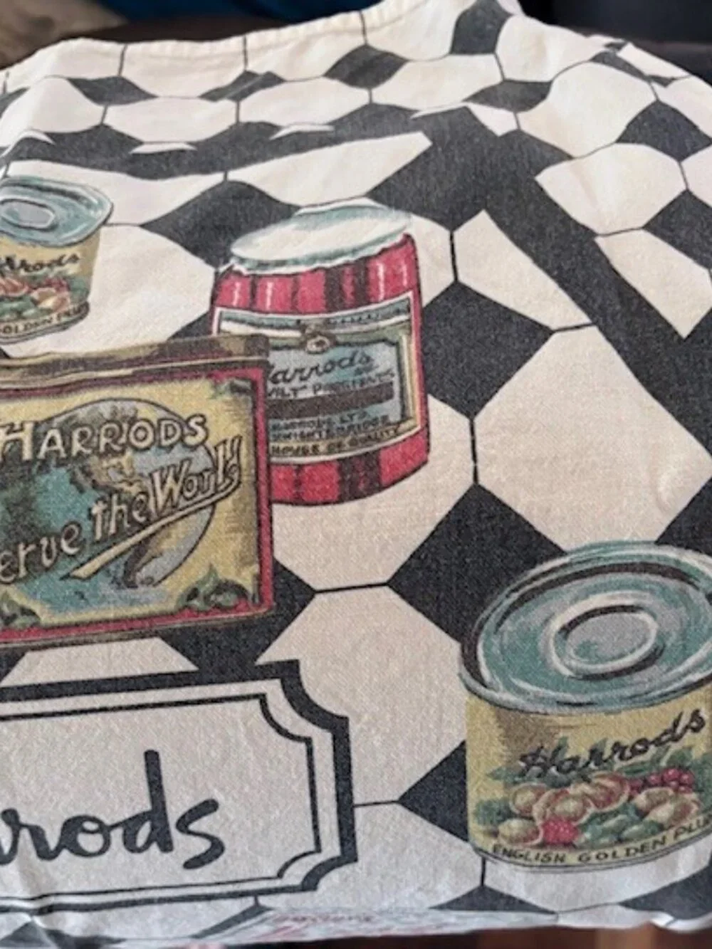 Cute! Harrods Kitchen Apron/100% Cotton